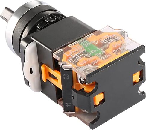 uxcell 5pcs Latching Lock 2 Positions Quick Install Durable Maintained Rotary Selector Select Switch DPST 10A 22mm Mounting Hole Dia in Saudi Arabia