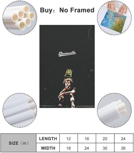 MEETJE J.Cole ‘Dreamville’ Album Cover Canvas Poster Print Music Posters for Room Aesthetic Gift 12x18inch(30x45cm) in Saudi Arabia