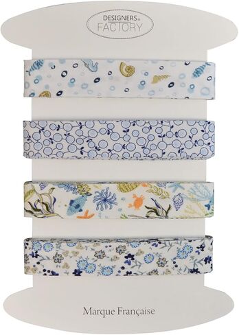 مجموعة مكونة من 5 قطع من القطن الشمعي من Designers-Factory - متوفرة بعدة ألوان - رباط خياطة عالي الجودة - 2 متر لكل لون - 100% قطن. (مجموعة م) in Kuwait