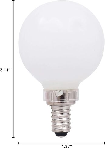 Sylvania LED TruWave Natural Series Décor G16.5 Light Bulb, 60W Equivalent Efficient 5.5W, Candelabra Base, Dimmable, Frosted, 5000K, Daylight - 2 Count (Pack of 1) (40801) Soft White in Saudi Arabia