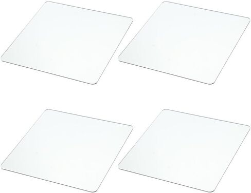 4 Pack Self Adhesive Acrylic Mirror,Wall Mirror Tiles,8 x 8 Inch Self Adhesive Acrylic Square Mirror, Flexible Plastic Mirror Sheets Wall Stickers,Frameless Small Mirror in Kuwait