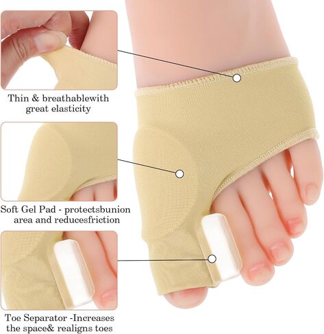 Sibba Bunion Splints Corrector Big Overlapping Toe Straightener Relief Fix Splint Socks Brace Spacers Remover Bunions Sandals Straighteners Comfort Foot Cushions For Women Men in Saudi Arabia
