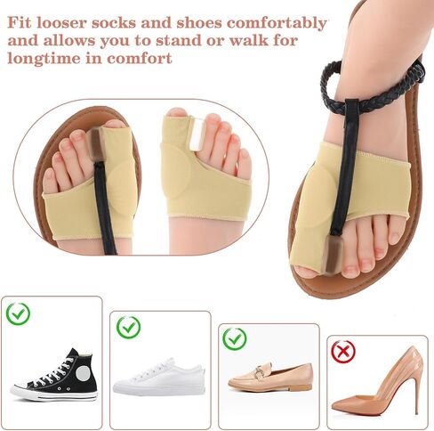 Sibba Bunion Splints Corrector Big Overlapping Toe Straightener Relief Fix Splint Socks Brace Spacers Remover Bunions Sandals Straighteners Comfort Foot Cushions For Women Men in Saudi Arabia