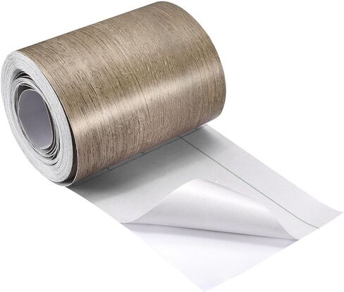 شريط إصلاح الحبوب الخشبية - عبوة واحدة من شريط خشبي ذاتي اللصق يناسب الطاولات والأبواب وتجديد أثاث الأرضيات - رقعة لاصقة متينة متعددة الاستخدامات من مادة PVC - (بني 4.7 بوصة × 16 قدم) in Kuwait