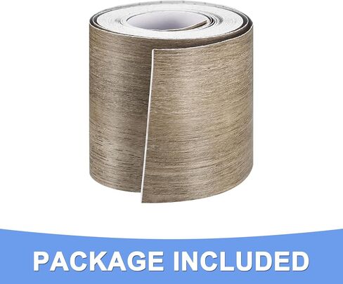 شريط إصلاح الحبوب الخشبية - عبوة واحدة من شريط خشبي ذاتي اللصق يناسب الطاولات والأبواب وتجديد أثاث الأرضيات - رقعة لاصقة متينة متعددة الاستخدامات من مادة PVC - (بني 4.7 بوصة × 16 قدم) in Kuwait