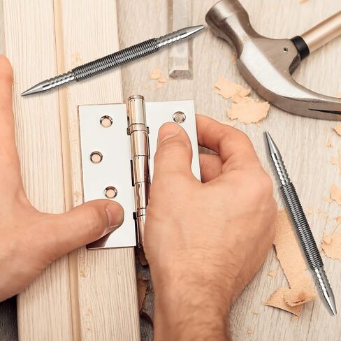 2 Pcs Spring Nail Set Tool 1/16 1/31 Inch Hammerless Trim Spring Loaded Nail Set Spring Nail Punch Tool Door Hinge Pin Remover Dual Head Nail Punch Tool for Home Improvement, 3500 PSI Striking Force in Kuwait