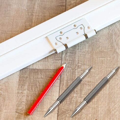 2 Pcs Spring Nail Set Tool 1/16 1/31 Inch Hammerless Trim Spring Loaded Nail Set Spring Nail Punch Tool Door Hinge Pin Remover Dual Head Nail Punch Tool for Home Improvement, 3500 PSI Striking Force in Kuwait