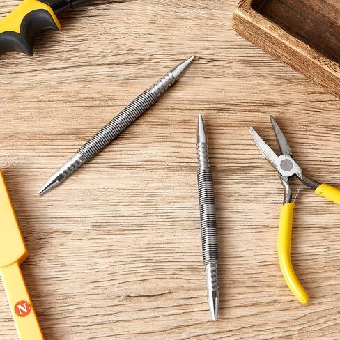 2 Pcs Spring Nail Set Tool 1/16 1/31 Inch Hammerless Trim Spring Loaded Nail Set Spring Nail Punch Tool Door Hinge Pin Remover Dual Head Nail Punch Tool for Home Improvement, 3500 PSI Striking Force in Kuwait