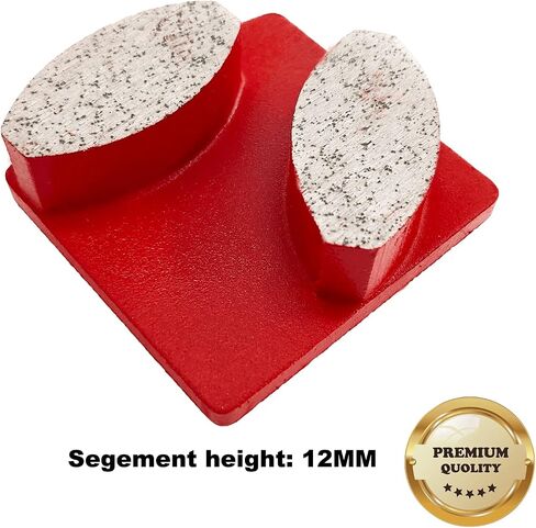 9 Pcs Pro REDICLOCK Diamond Grinding Shoes Medium Bond for Medium Floor (Grit Optional), for Husqvarna Floor Grinding Machine Red RL3 Rl3 in Saudi Arabia