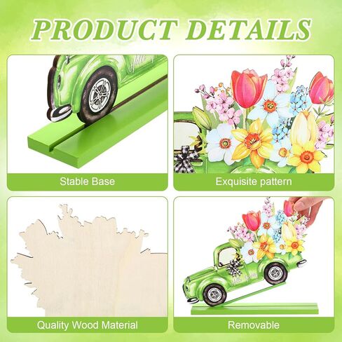 Blulu 4 Pcs Hello Spring Table Decorations Spring Easter Table Centerpieces Wooden Signs Decorations for Home Wooden Letter Blocks Party Ornament Farmhouse Easter Rustic Table (Fresh Style) in Saudi Arabia