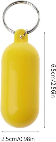 2 Pieces Yellow Floating Keychain Pills-Shape Float Key Rings for Boat Sailings Kayak Surfing Water Sports Floating Key Chain Kayak Hardware Kayaking in Saudi Arabia