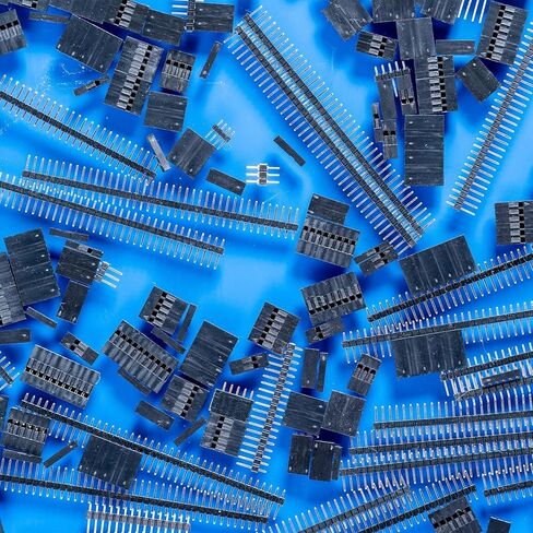 MECCANIXITY Straight Pin Header DIP Single Row 6 Pin 2.54mm Pitch Gold Plated for PCB Pack of 50 in Saudi Arabia
