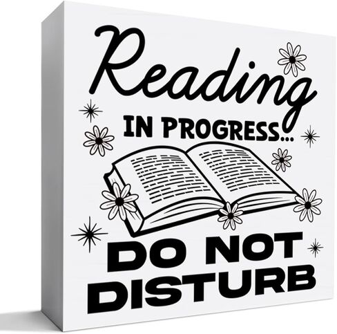 علامة القراءة لا تزعج، ديكور مكتب عاشق الكتب، ديكور للقراءة لغرفة النوم على الرف المنزلي، هدايا كتابية للنساء والفتيات محبي الكتب، قارئ الكتب الذي يذاكر كثيرا، دودة الكتب، القراءة قيد التقدم in Kuwait