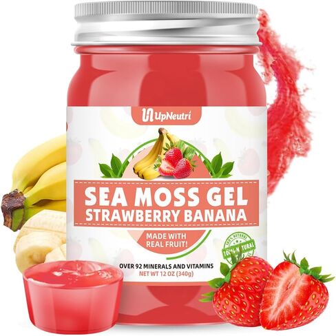 جل طحالب البحر، 18 أونصة من جل طحالب البحر الأيرلندية البرية غني بـ 92 معدنًا وفيتامينًا يدعم الجهاز المناعي والغدة الدرقية ومضادات الأكسدة، مكملات طحالب البحر الخام العضوية غير المعدلة وراثيًا بنكهة فاكهة الكيوي in Kuwait