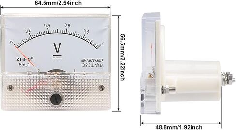 uxcell DC 0-1V Analog Panel Voltage Gauge Volt Meter 85C1 2.5% Error Margin in Saudi Arabia