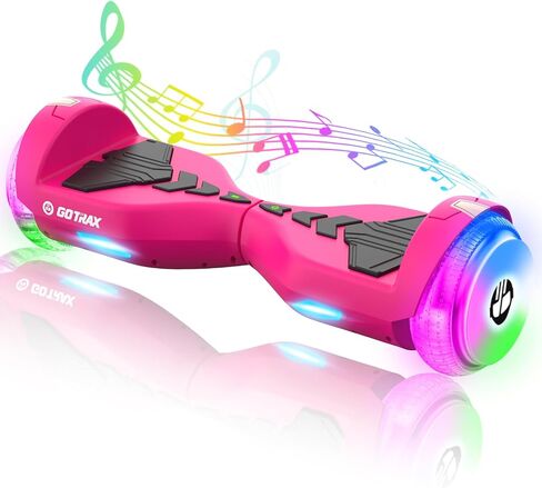 Gotrax Hoverboard with 6.5" LED Wheels & Headlight, Max 4/5 Miles Range, 6.2mph Power by Dual Brushless Motor, UL2272 Certified and 50.4Wh/65.52Wh Battery Self Balancing Scooters for 44-176lbs Kids in Saudi Arabia