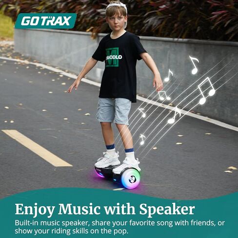 Gotrax Hoverboard with 6.5" LED Wheels & Headlight, Max 4/5 Miles Range, 6.2mph Power by Dual Brushless Motor, UL2272 Certified and 50.4Wh/65.52Wh Battery Self Balancing Scooters for 44-176lbs Kids in Saudi Arabia