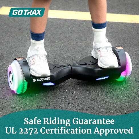 Gotrax Hoverboard with 6.5" LED Wheels & Headlight, Max 4/5 Miles Range, 6.2mph Power by Dual Brushless Motor, UL2272 Certified and 50.4Wh/65.52Wh Battery Self Balancing Scooters for 44-176lbs Kids in Saudi Arabia