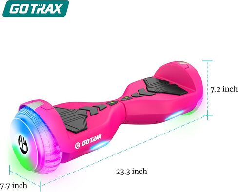 Gotrax Hoverboard with 6.5" LED Wheels & Headlight, Max 4/5 Miles Range, 6.2mph Power by Dual Brushless Motor, UL2272 Certified and 50.4Wh/65.52Wh Battery Self Balancing Scooters for 44-176lbs Kids in Saudi Arabia