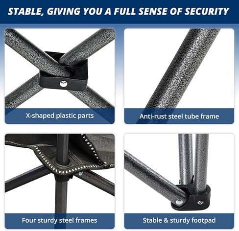 SAILARY Oversized Portable Outdoor Chairs, Weight Capacity 325 lbs with Cup Holder, Storage Pocket, Carry Bag Red in Kuwait