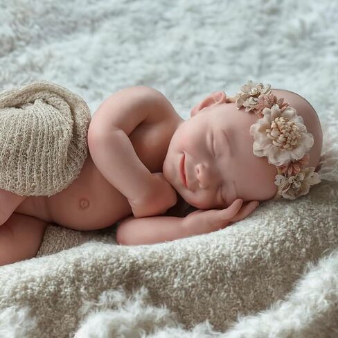 JIZHI Reborn Baby Dolls جسم كامل من السيليكون البلاتيني - فتاة مقاس 40.64 سم - جسم ناعم واقعي - دمى أطفال حديثي الولادة فتاة تبدو حقيقية دمية طفل نائمة مع صندوق هدايا ومجموعة تغذية هدايا للفتيات والأولاد in Kuwait