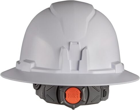 Klein Tools 60406RL Hard Hat, Rechargeable Headlamp, Non-vented, Full Brim Style, Padded Self-Wicking Odor-Resistant Sweatband, Tested up to 20kV, White in Saudi Arabia