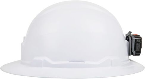 Klein Tools 60406RL Hard Hat, Rechargeable Headlamp, Non-vented, Full Brim Style, Padded Self-Wicking Odor-Resistant Sweatband, Tested up to 20kV, White in Saudi Arabia