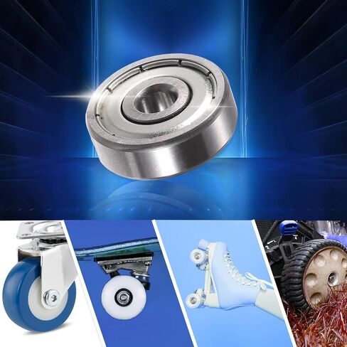 ACROPIX 634ZZ محامل مزدوجة محمية الكرات الأخدود العميق 4x16x5mm لون فضي - حزمة من 2 in Saudi Arabia