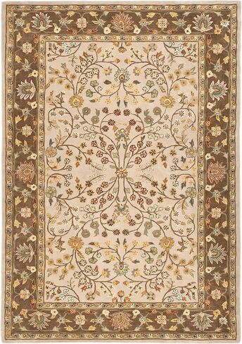 SAFAVIEH Total Performance Collection Runner Rug - 2'3" x 9', Ivory & Taupe, Hand-Hooked Oriental, Non-Shedding & Easy Care, Ideal for High Traffic Areas in Living Room, Bedroom (TLP722B) in Saudi Arabia