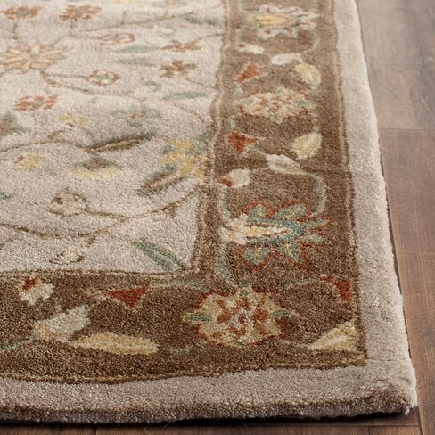 SAFAVIEH Total Performance Collection Runner Rug - 2'3" x 9', Ivory & Taupe, Hand-Hooked Oriental, Non-Shedding & Easy Care, Ideal for High Traffic Areas in Living Room, Bedroom (TLP722B) in Saudi Arabia
