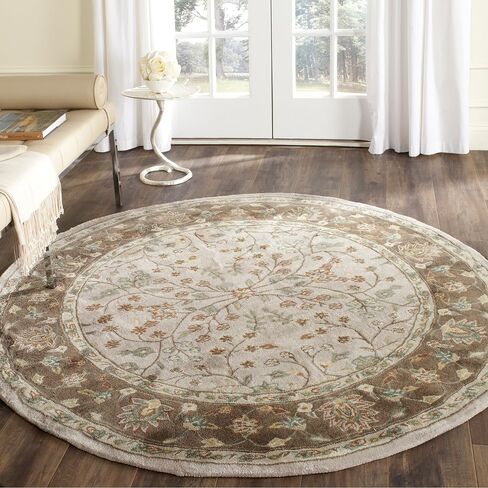 SAFAVIEH Total Performance Collection Runner Rug - 2'3" x 9', Ivory & Taupe, Hand-Hooked Oriental, Non-Shedding & Easy Care, Ideal for High Traffic Areas in Living Room, Bedroom (TLP722B) in Saudi Arabia