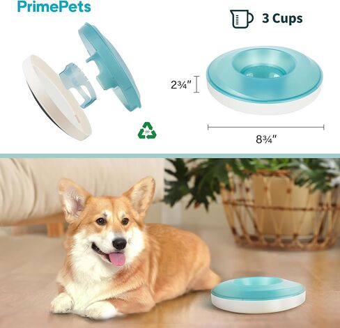 PrimePets Dog Bowls, Interactive Wobble Dog Food Dispenser, Treat Dispenser Toy, Pet Food Bowl for Dogs Cats Up to 3 Cups, Blue in Kuwait