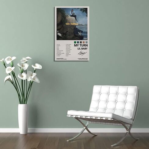 Lil Baby My Turn Album Poster for Bedroom Aesthetic Canvas Wall Art Living Room Posters Painting Picture Print Modern Family Decor 12x18inch(30x45cm) Unframe-style in Saudi Arabia