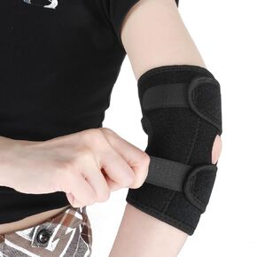 Elbow Compression Sleeve with Removable Strap for Men & Women, Elbow Support Brace Ulnar Nerve Entrapment Splint Tendonitis Support Strap for Golfer Epicondylitis Weightlifting