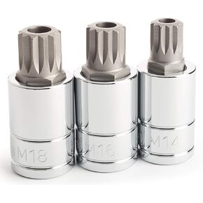 Titan 16138 9-Piece Low Profile Impact Triple Square Bit Socket Set