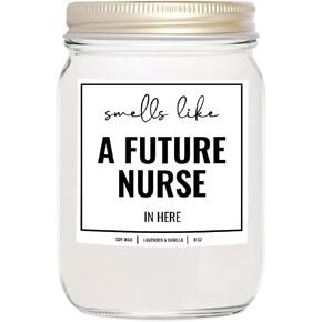 YouNique Designs Nursing Candle 8 oz - Nursing School Gifts for Nursing Student Gifts for Women, Men, Future Nurse Gifts, Nursing School Graduation Gifts, Student Nurse Gifts (Lavender & Vanilla)