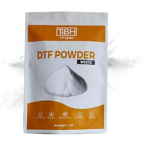 TIBH DTF Powder 500g/ 1.1lbs - White Digital Transfer Hot Melt Adhesive Powder for DTF Printer, Works with Sublimation. PreTreat Powder for DTF Ink Designs on All Textile - DIY