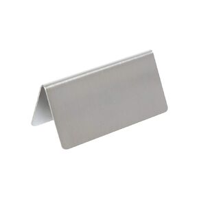 Thunder Group SLTS3151 Table Tent Sign, Blank", 3"L x 1-1/2"H, Stainless Steel, Pack of 24