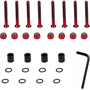 Skateboard Hardware Kit RED 25MM SIZE