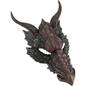 Veronese Design Dragon Head Wall Mask Medieval Decor Bronze Finish