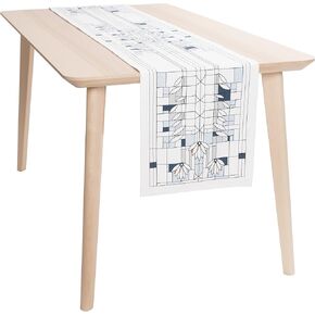 KAF Home Frank Lloyd Wright Printed Table Runner 14 x 72-inch 100-Percent Cotton (Water Lilies)