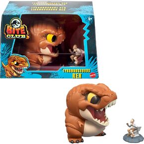 ​Jurassic World Bite Club Collectible Figure, Velociraptor 'Blue' Chubby Stylized Dinosaur Approx 4-Inch Figure with Accessory​