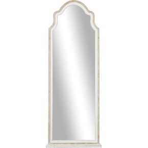 Deco 79 Wood Room Wall Mirror Tall Entryway Mirror with Arched Top, Wall Mounted Mirror 26" x 3" x 70", Brown