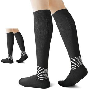IRAMY Compression Ankle Support Socks for Women & Men 20-30mmHg Coolmax Wicking Knee High Socks For Nurse,Travel,Pregracy