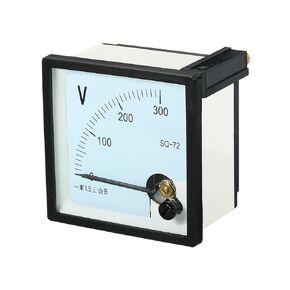 YOKIVE Analog Panel Voltmeter, SQ-72 AC 0-300V Volt Meter Gauge, Great for Circuit Testing Measurement Equipment (White, Clear, Black, Square)
