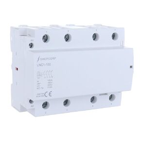 4 Pole contactor 120v Coil 100 Amp Normally Open IEC 500V Contactor Switch 110/120VAC Coil Lighting Load 100A, Motor Load 60A, AC Contactor - Slim Model
