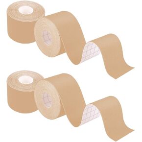4 Rolls Kinesiology Tape, Waterproof Breathable Muscle Tape Athletic Elastic Tape 16.5ft Uncut Rolls for Knee Pain, Elbow & Shoulder Muscle for Sport Gym Fitness Running, Black
