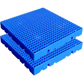 Plastic Pallet, Waterproof Storage Grid Pad, Lightweight Nestable Floor Pallets, 2pcs HDPE Breathable Grids Article Racks for Garage Supermarket Basement