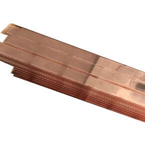 2pcs 99% Copper T2 Cu Metal Flat Bar Plate 3mm x 12mm x 250mm
