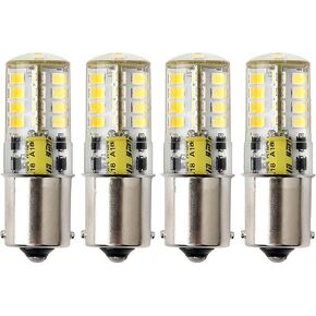 4PCS BA15S LED Bulb 12V, Waterproof Bulb, 1141 1156 Bayonet Single Contact Base for Landscape RV Camper Interior Marine Boat Trailer Lights, Warm White 3000K